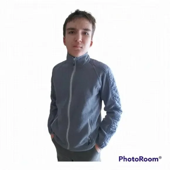 Boys Spring Fall Jacket Grey Free Country - Picture 1 of 10